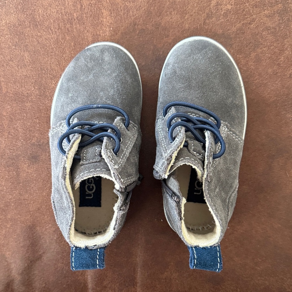 UGG Kids Blue and Gray Suede Boots